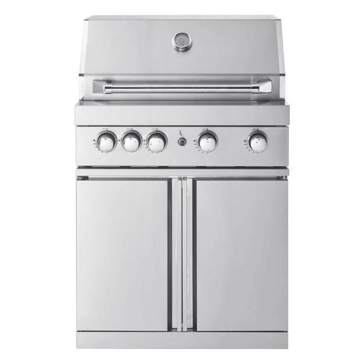 Vapaasti seisova kaasugrilli Myoutdoorkitchen Classic Line Stainless, 4 poltinta ja infrapunalämpö, rst