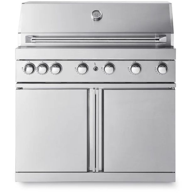 Vapaasti seisova kaasugrilli Myoutdoorkitchen Classic Line Stainless, 6 poltinta ja infrapunalämpö, rst
