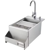 Kesäkeittiön integroitava vesihana ja cocktail-asema Myoutdoorkitchen Built-in