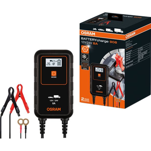 Akkulaturi Osram BatteryCharge 908