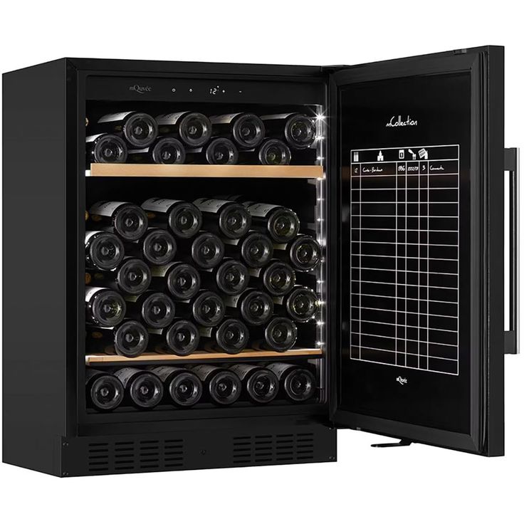 Viinikaappi mQuvée WineStore 82 WSTO82B, 59.5cm, 1 lämpötila-alue, integroitava, musta