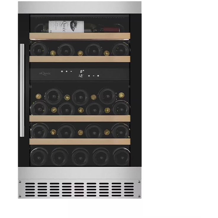 Viinikaappi mQuvée WineCave 700 50D WCD50M, 49.5cm, 2 lämpötila-aluetta, integroitava, musta,teräs
