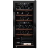 Viinikaappi mQuvée WineExpert 24 Fullglass Black - SW-24B, lukittava, musta