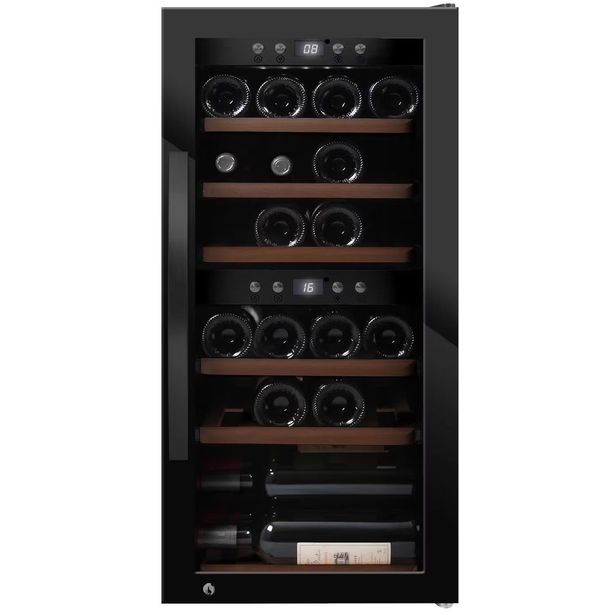 Viinikaappi mQuvée WineExpert 24 Fullglass Black - SW-24B, lukittava, musta