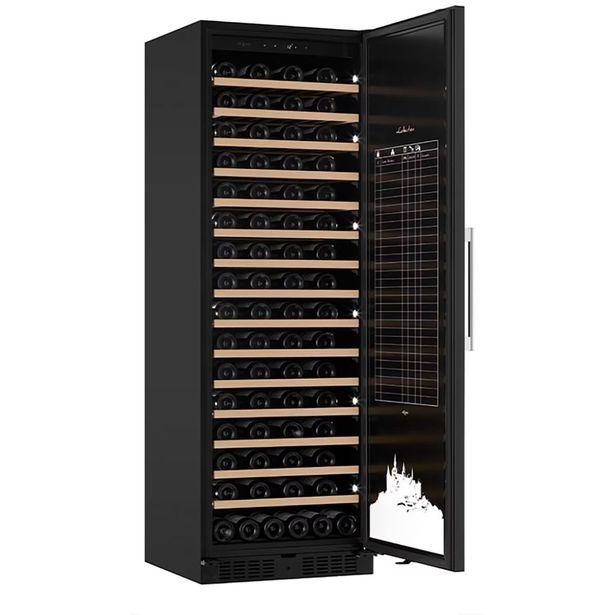 Viinikaappi mQuvée WineStore 177 Anthracite Black, musta