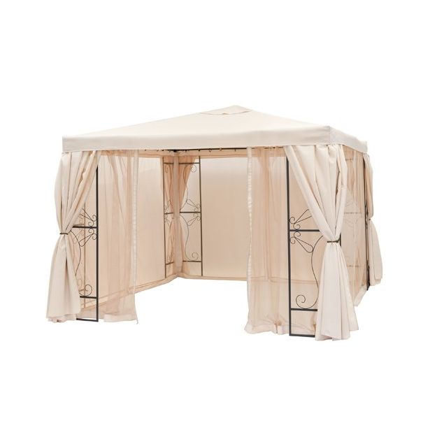 Paviljongin hyttysverkko, 4kpl, beige