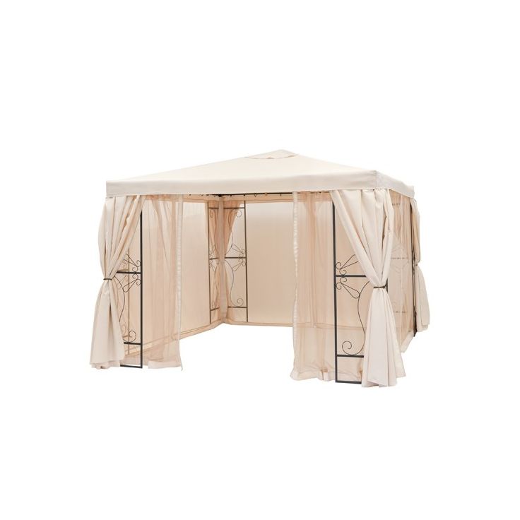 Paviljongin hyttysverkko, 4kpl, beige