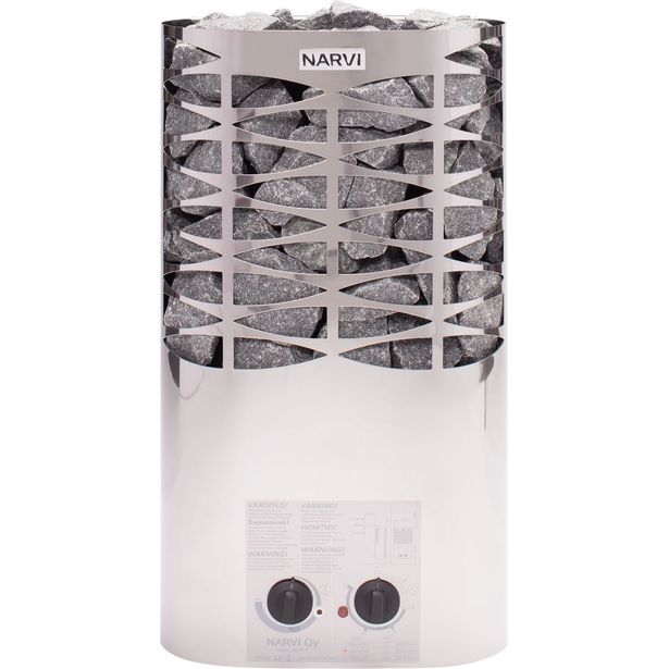 Sähkökiuas Narvi NS Mini 3.6kW 2-4m³ kiinteä ohjaus rst