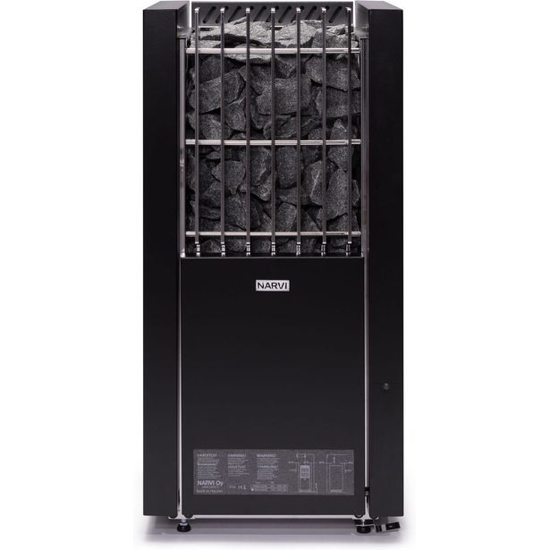 Sähkökiuas Narvi Combi 9.0kW 8-12m3 erillinen ohjaus musta