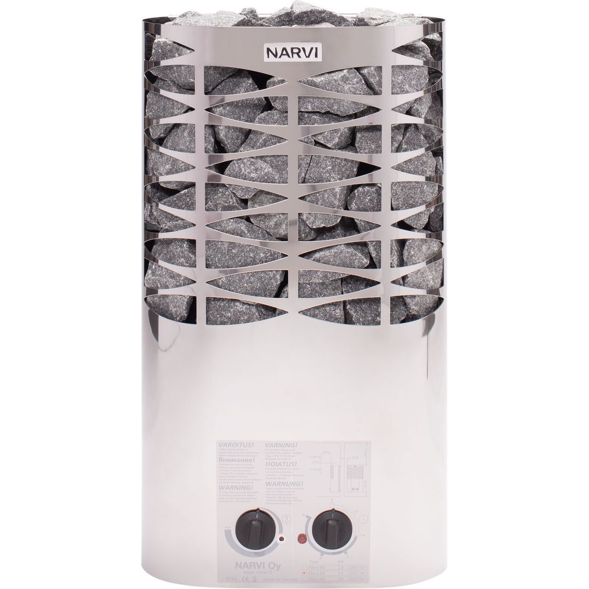 Sähkökiuas Narvi NS Mini 3.0kW 2-3m³ kiinteä ohjaus rst