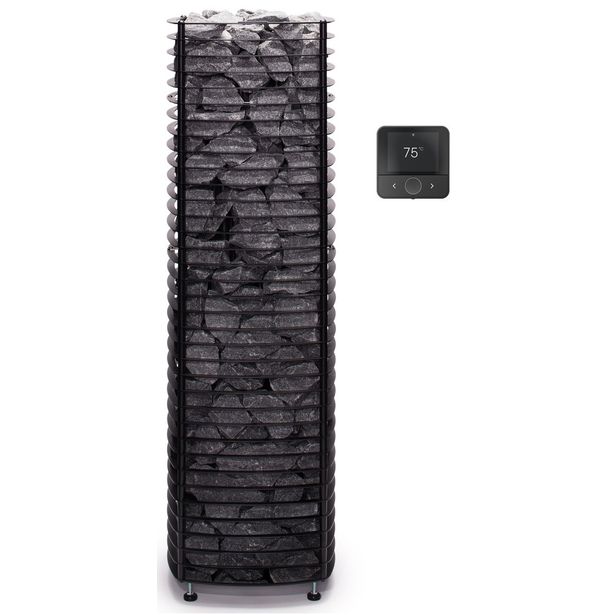 Sähkökiuas Narvi Velvet Electric Flow, erillinen ohjaus, musta