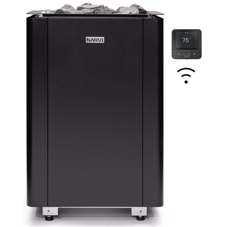 Sähkökiuas Narvi Ultra Small Flow Wifi, 9.0kW, 8-14m3, erillinen ohjaus, musta