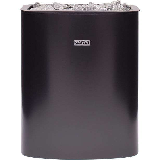 Sähkökiuas Narvi NC Electric, 6kW, 4-9 m3, erillinen ohjaus, musta