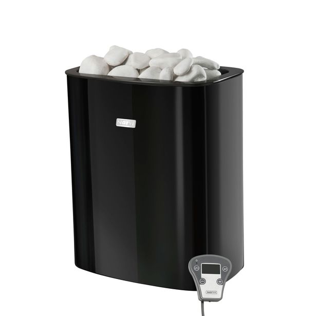 Sähkökiuas Narvi NC Electric 9 kW 9-15 m³ musta + ohjausyksikkö