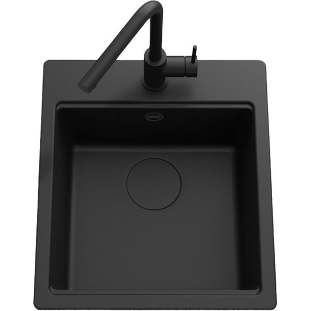 Keittiöallas Savo Nero 50, 450x450mm, Granitek, musta