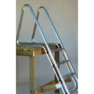 Laituritikkaat kallistetut 7 askelmaa, anodisoitu alumiini