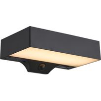 Aurinkokennoulkoseinävalaisin Nordlux Monay Square Solar, liiketunnistin, musta