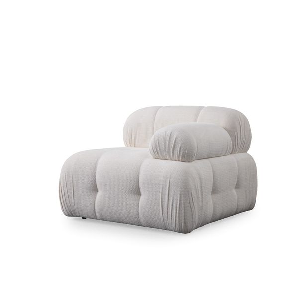 Nojatuoli Linento Furniture Petite, valkoinen, tyyny oikealla