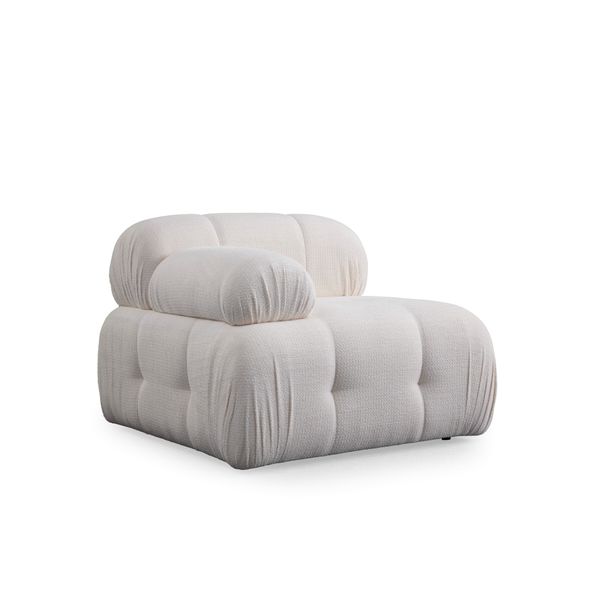 Nojatuoli Linento Furniture Petite, valkoinen, tyyny vasemmalla