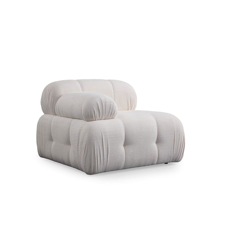 Nojatuoli Linento Furniture Petite, valkoinen, tyyny vasemmalla