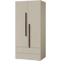 Vaatekaappi Nomla 2D2S LORIN REG 2, 90x195 cm, beige