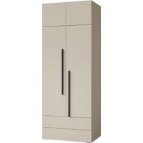 Vaatekaappi Nomla LORIN REG 2 2D2S + yläkaappi, beige