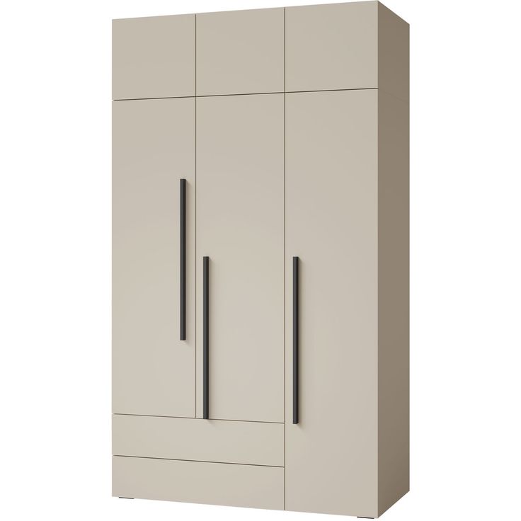Vaatekaappi Nomla LORIN REG 1 3D2S + yläkaappi, beige