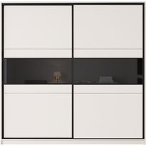 Vaatekaappi Nomla MANHATTAN, 226x220 cm, beige, liukuovilla
