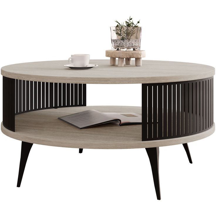 Soikea sohvapöytä Nomla ROENNI, 100x50 cm, musta/ruskea