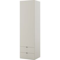 Vaatekaappi Nomla 1D2S WOOW WO-03, 60x216 cm, beige