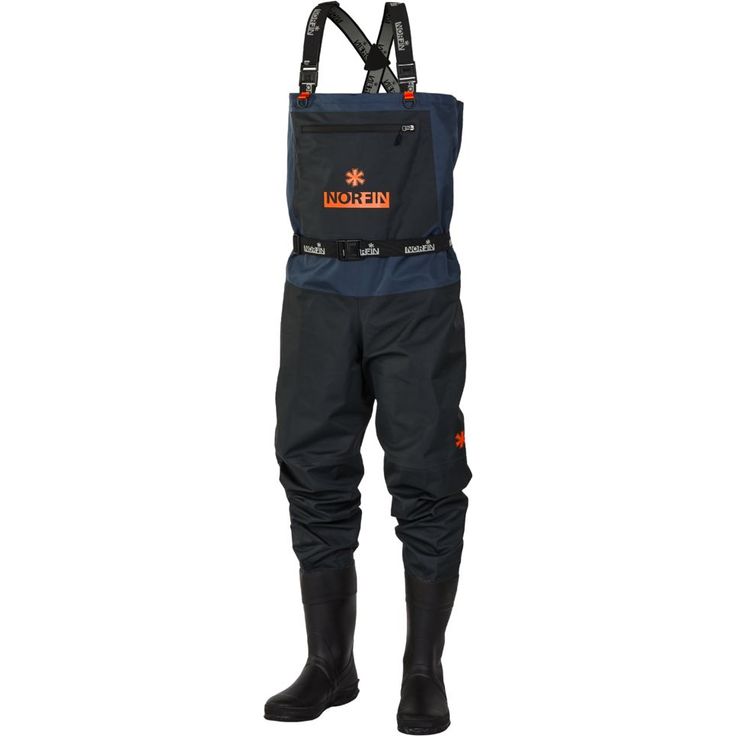 Kahluuhousut saappailla Norfin Pilot Bootfoot, musta 43 - M