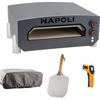Pizzauunipaketti Napoli, pizzalapiolla, lämpömittarilla ja suojuksella