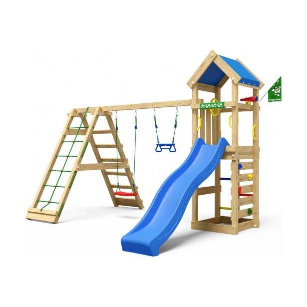 Leikkitornikokonaisuus Jungle Gym Patio, 2-Climb Module 200, liukumäki