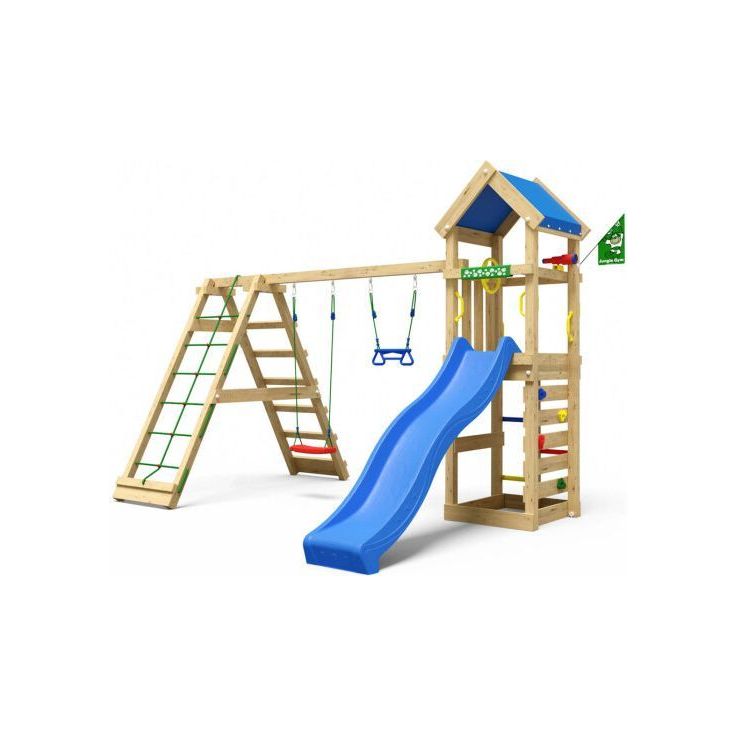 Leikkitornikokonaisuus Jungle Gym Patio, 2-Climb Module 200, liukumäki