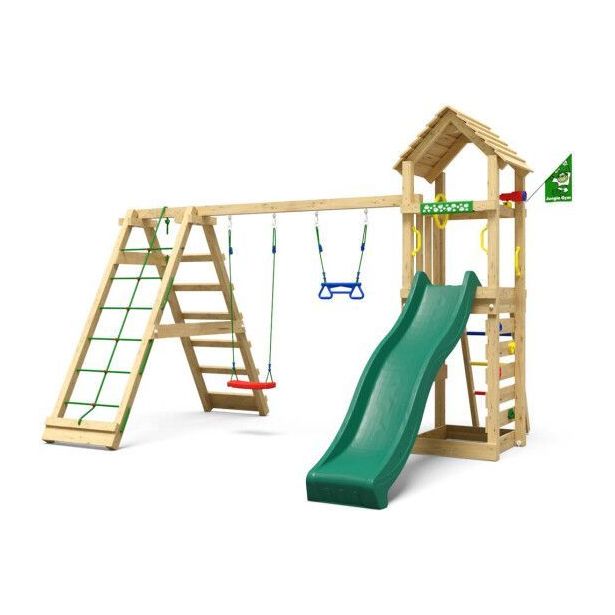 Leikkitornikokonaisuus Jungle Gym Cocoon, 2-Climb Module 200, liukumäki