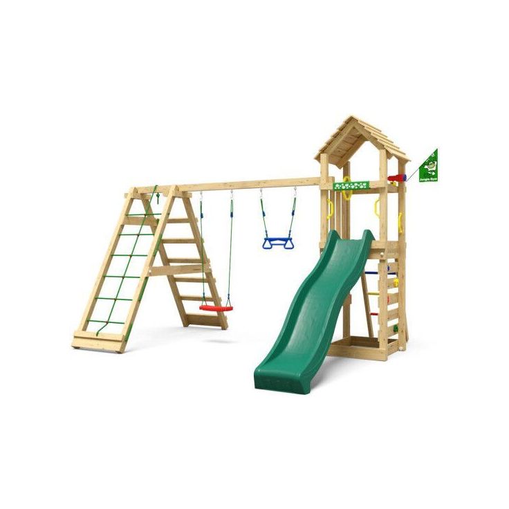 Leikkitornikokonaisuus Jungle Gym Cocoon, 2-Climb Module 200, liukumäki