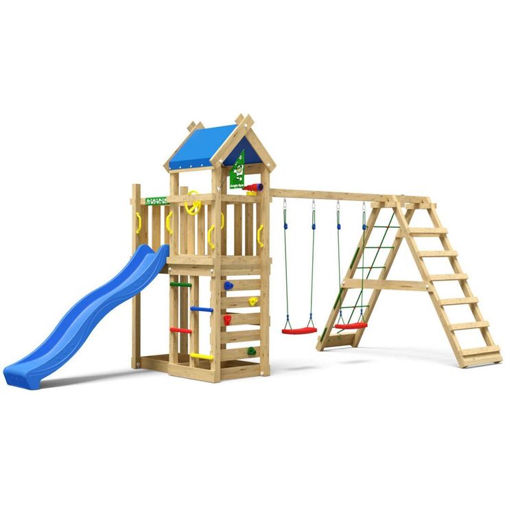 Leikkitornikokonaisuus Jungle Gym Nomad, 2-Climb Module 200, liukumäki