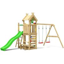 Leikkitorni Jungle Gym Teepee, 2-Swing Module 200, liukumäki