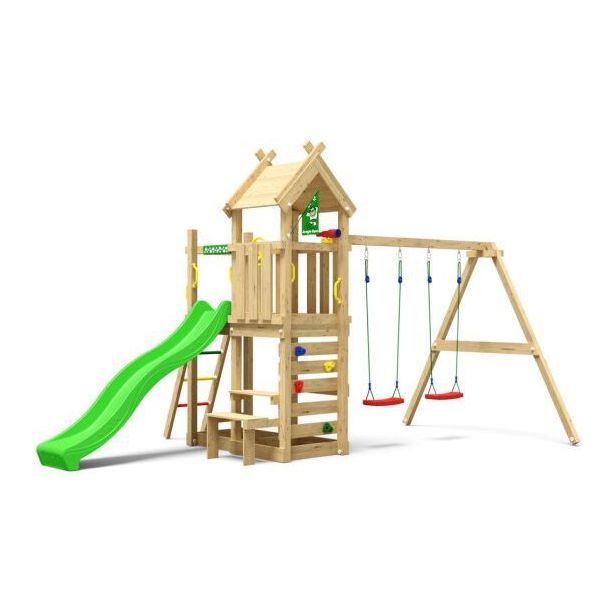 Leikkitorni Jungle Gym Teepee, 2-Swing Module 200, liukumäki