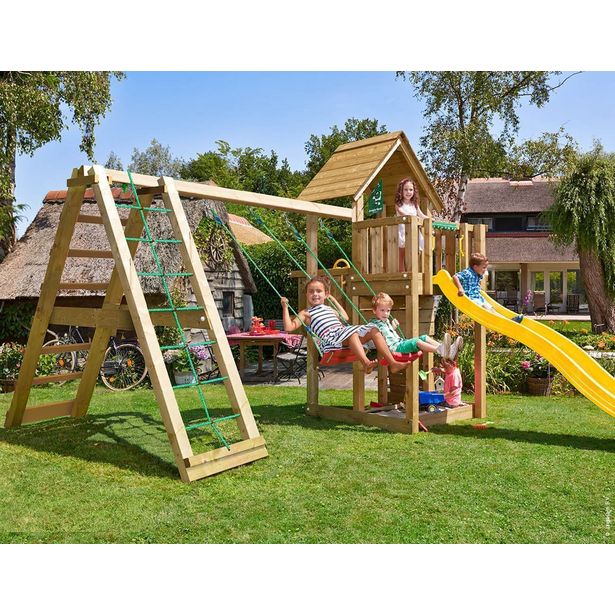 Leikkitornikokonaisuus Jungle Gym Cubby ja 2-Climb Module 220, ilman liukumäkeä