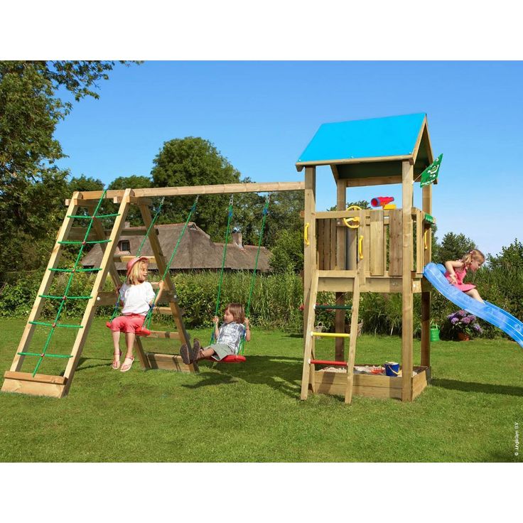 Leikkitornikokonaisuus Jungle Gym Castle 2.1 ja 2-Climb Module 220, ilman liukumäkeä