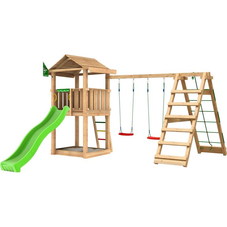 Leikkitornikokonaisuus Jungle Gym House 2.1 ja 2-Climb Module 220, ilman liukumäkeä