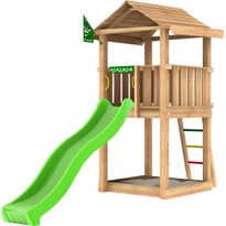 Leikkitornikokonaisuus Jungle Gym House 2.1, vihreä liukumäki