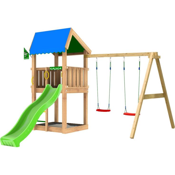 Leikkitornikokonaisuus Jungle Gym Home 2.1 ja 2-Swing Module 220, ilman liukumäkeä