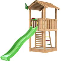 Leikkitorni Jungle Gym Cottage 2.1, vihreä liukumäki
