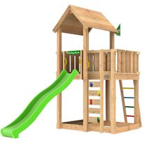 Leikkitorni Jungle Gym Mansion 2.1, vihreä liukumäki