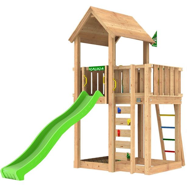 Leikkitorni Jungle Gym Mansion 2.1, vihreä liukumäki