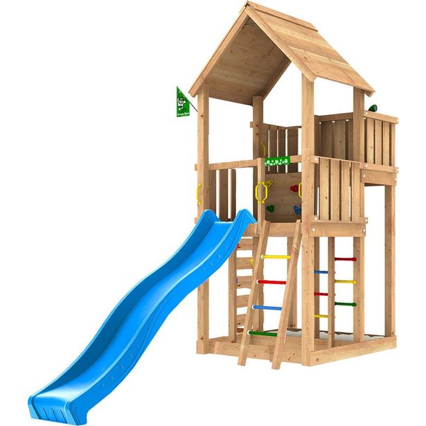 Leikkitorni Jungle Gym Palace 2.1, sininen liukumäki
