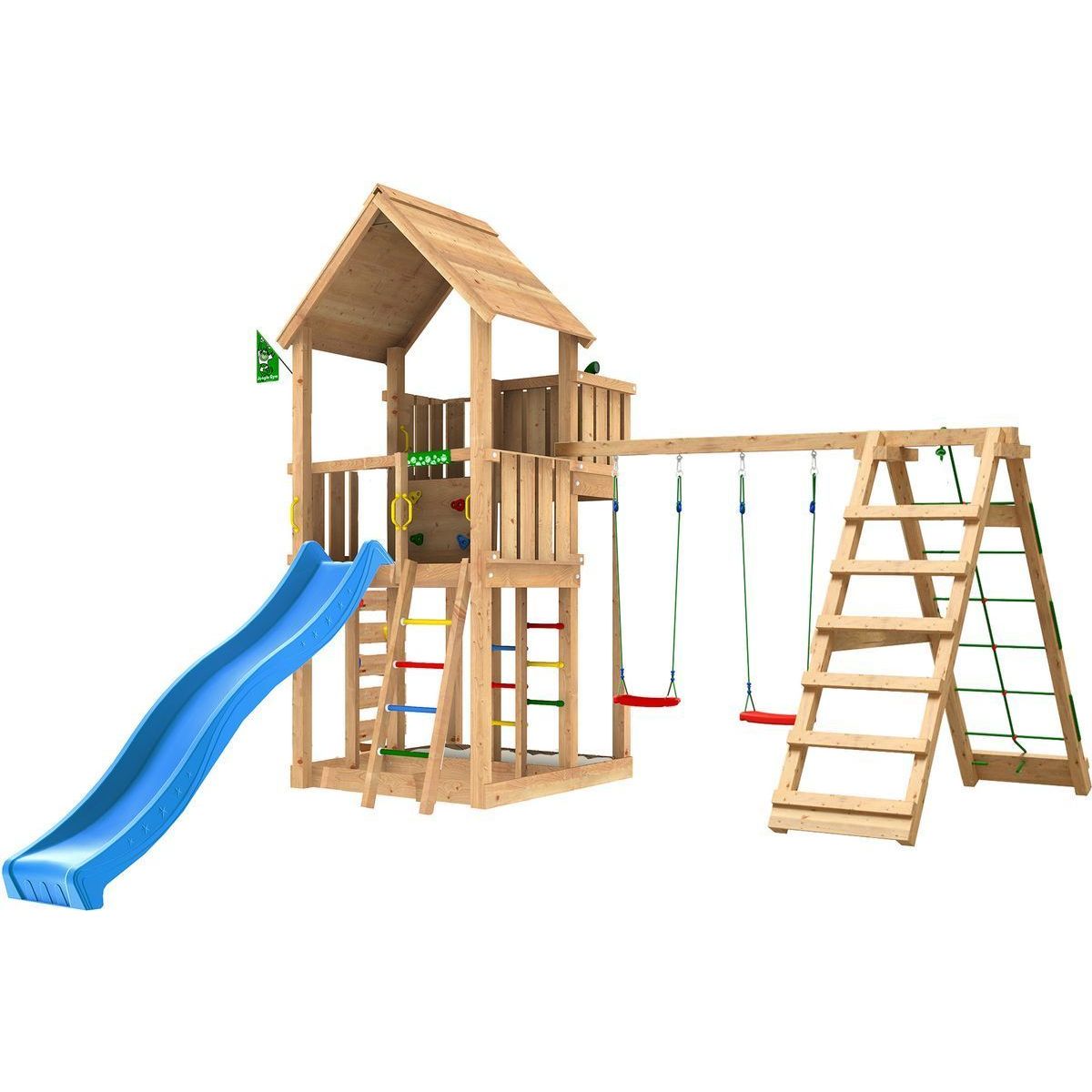 Leikkitorni Jungle Gym Palace 2.1, 2-Climb Module 220, sininen liukumäki