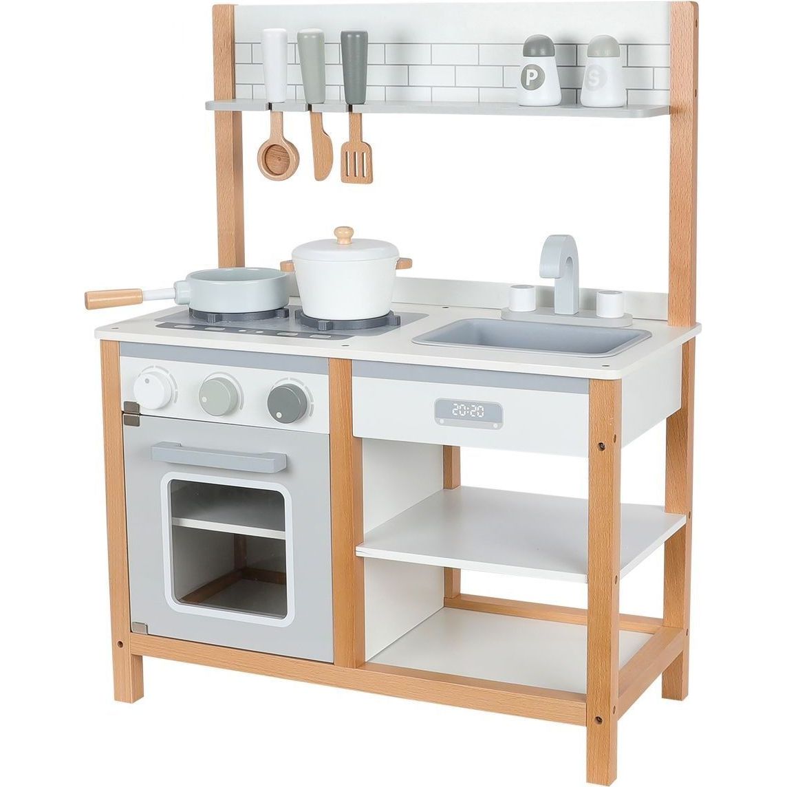 Leikkikeittiö varusteilla Nordic Play Nature, valkoinen